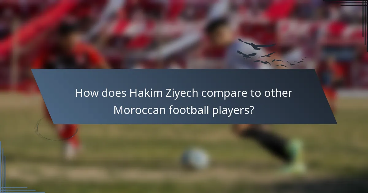 How does Hakim Ziyech compare to other Moroccan football players?
