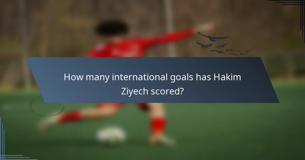 How many international goals has Hakim Ziyech scored?