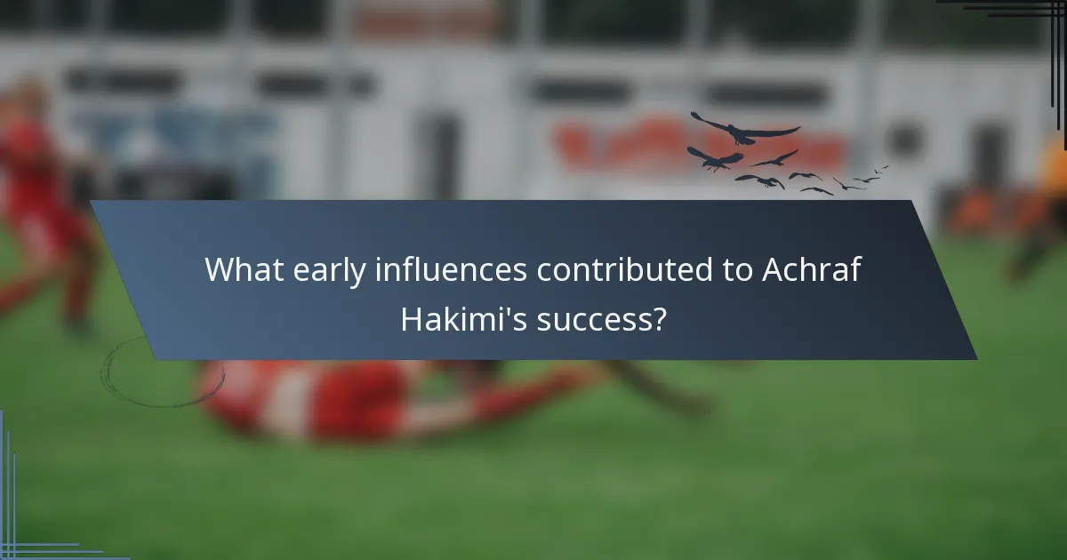 What early influences contributed to Achraf Hakimi's success?