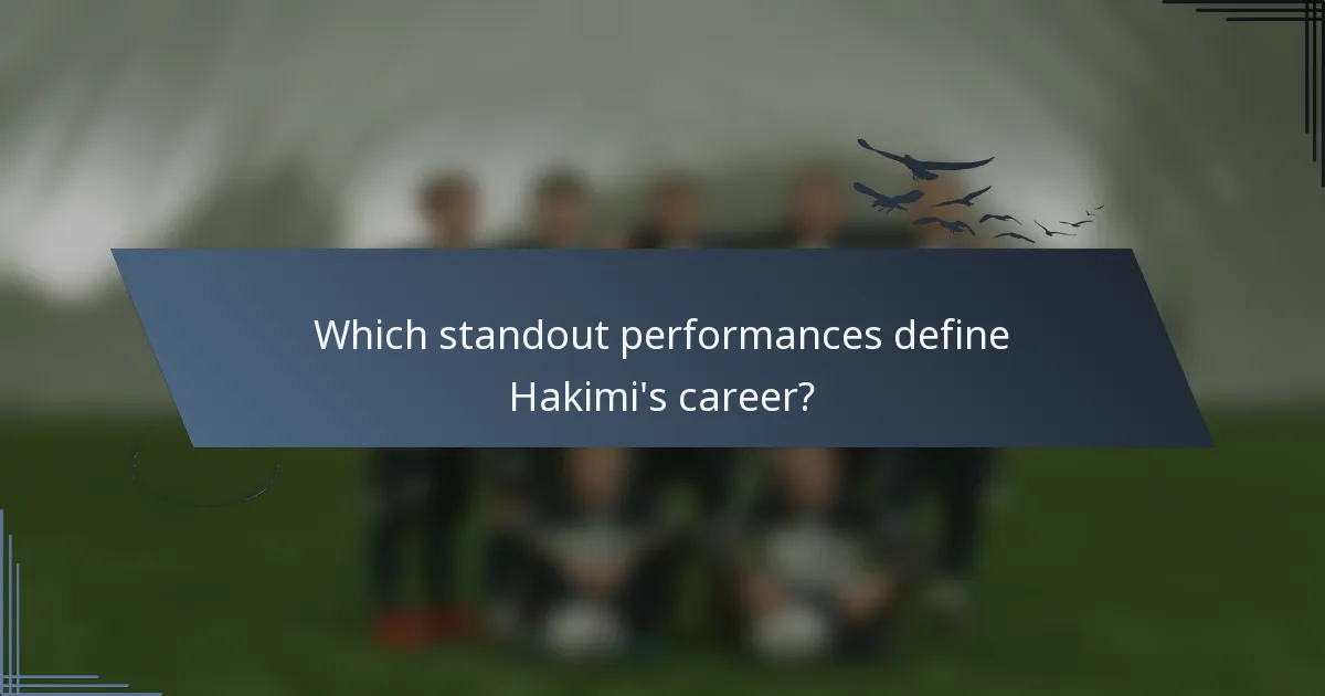 Which standout performances define Hakimi's career?